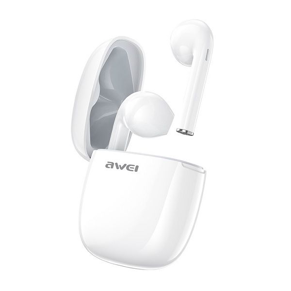 AWEI słuchawki Bluetooth 5.0 T28 TWS+ stacja dokująca biały/white