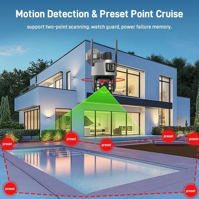 Камера WiFi 8мп 50зум відеонагляд відеокамера видеонаблюления подвійна