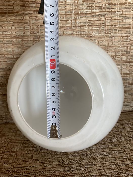 Klosz kula szklany biały mleczny 20cm