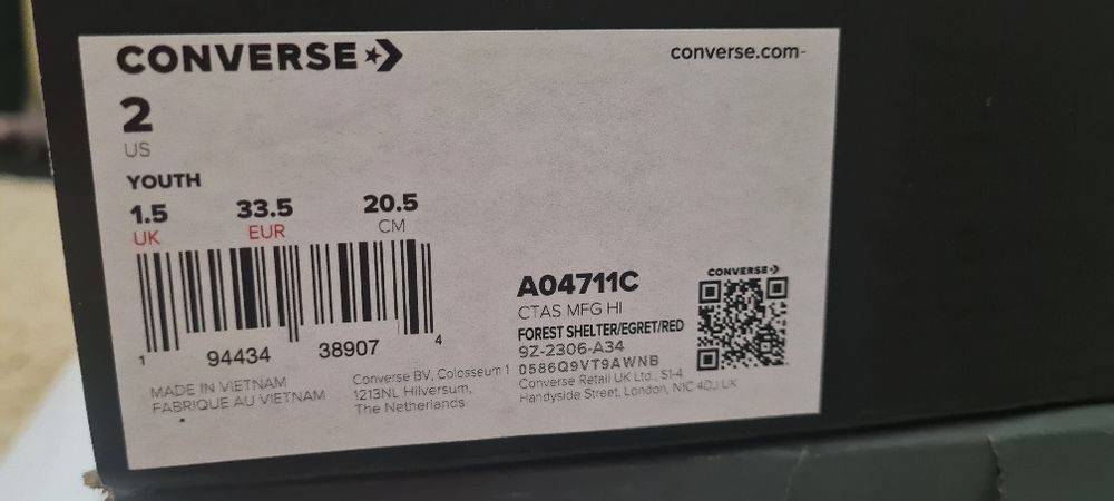 кеди оригінальні  Converse ALL STAR   в наявності: 28-29-31-33-33.5 ро