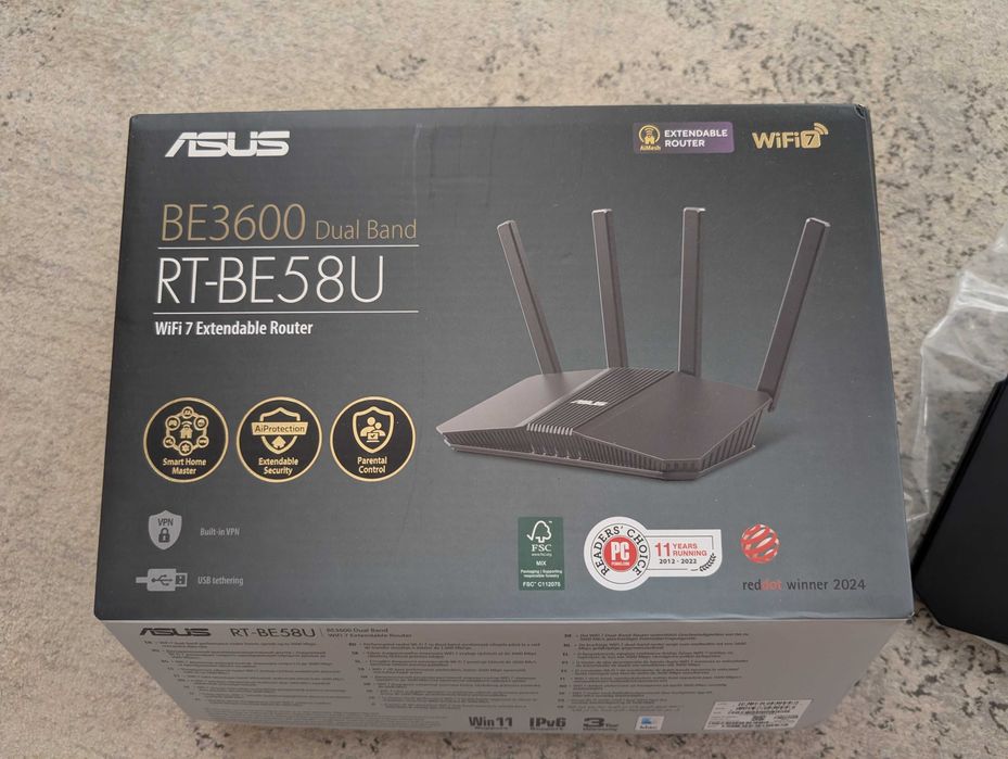 Roteador ASUS RT-BE58U, WiFi 7, VPN