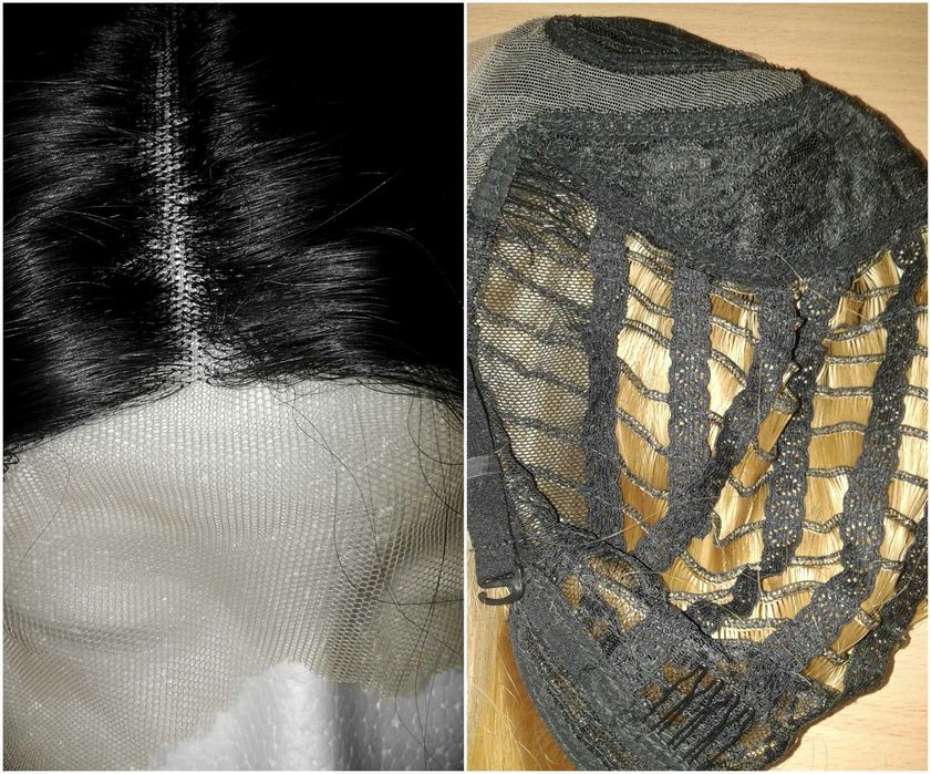 Lace Front blond złota peruka z odrostem ombre prosta długa złoty wig