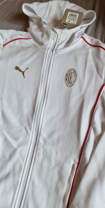 Casaco Puma Novo ACMilan Ziper-Branco Criança11/12