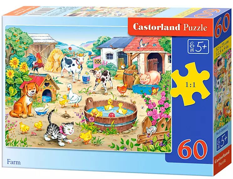 Puzzle 60 elementów. Farma. Castorland