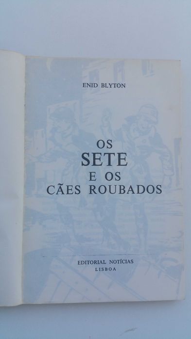 Livro Os sete e os Cães Roubados 1978 Enid Blyton editorial notícias