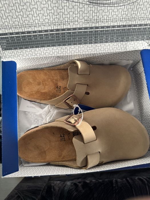 Шльопанці Birkenstock Boston BS Tabacco Brown Оригінал