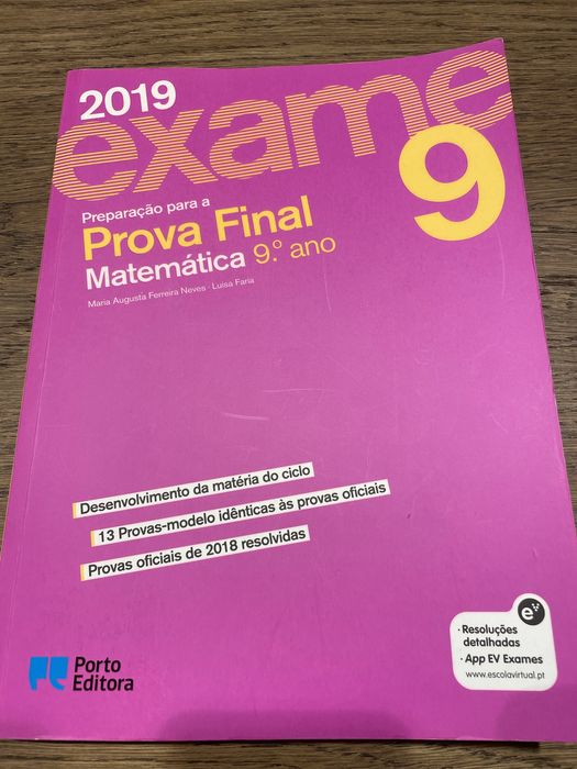Exame 9 - Preparação para a Prova Final Matematica Porto Editora