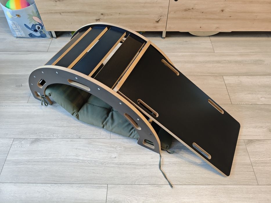 Bujak Montessori + zjeżdżalnia ze ścianką wspinaczkową + poduszka