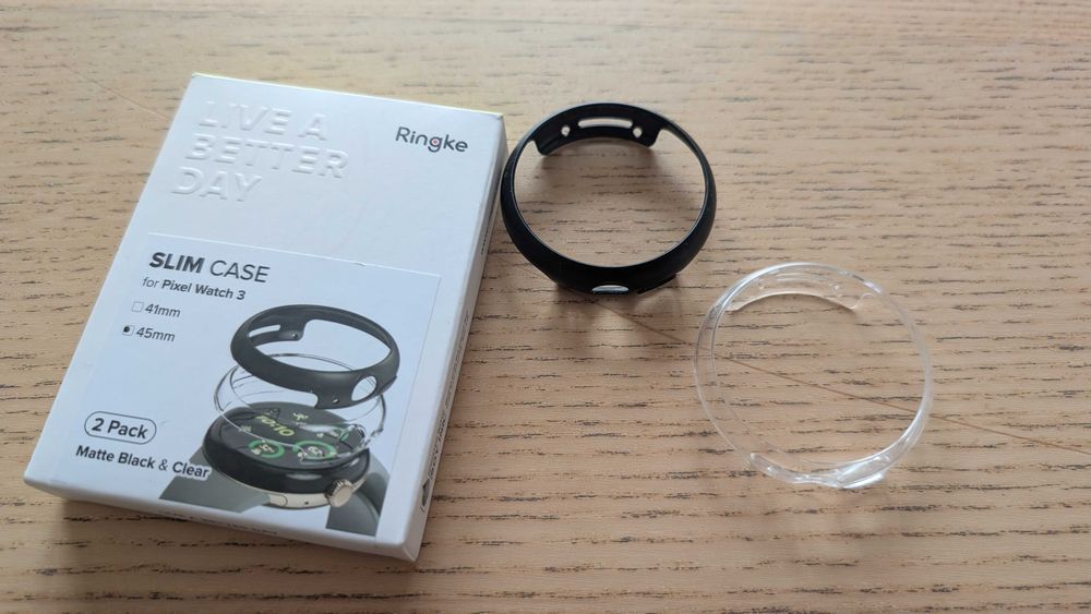 2-Pack Etui Ringke Slim do Google Pixel Watch 3 (45mm) – Black & Clear
