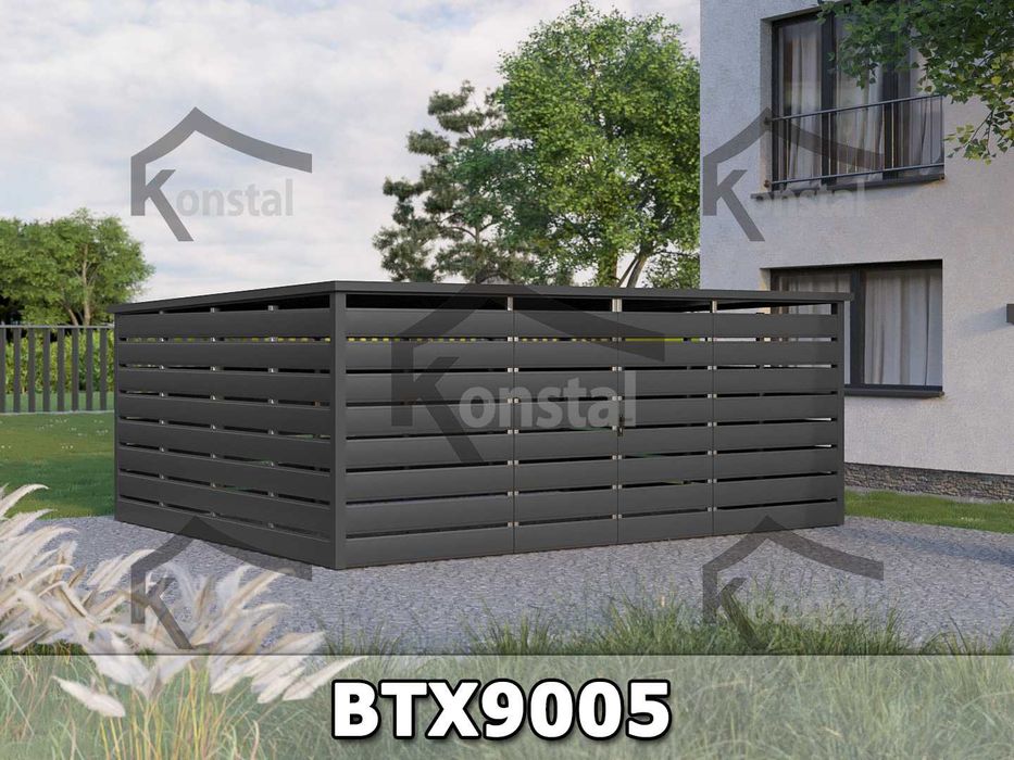 NOWOCZESNA Wiata śmietnikowa AŻUROWA - Producent !!! - Cała Polska