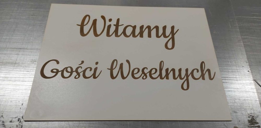 Dwie tablice 37x50 cm Witamy Gości Weselnych i Witamy Pana Młodego i Gości Weselnych
