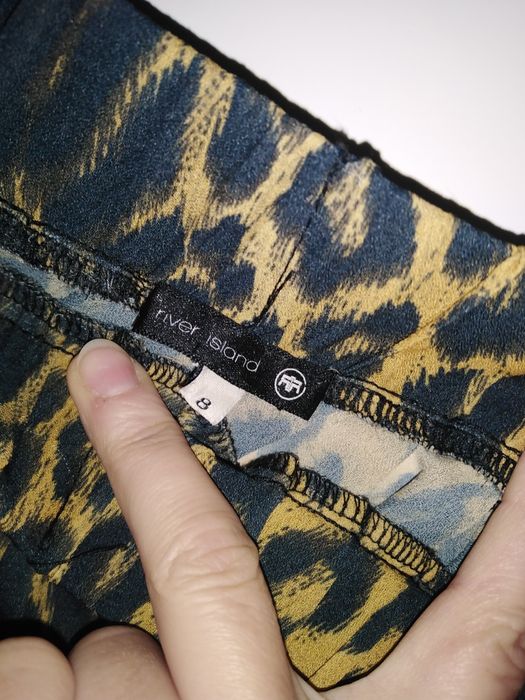 Spódniczka panterka 36 River Island 8 S plisowana