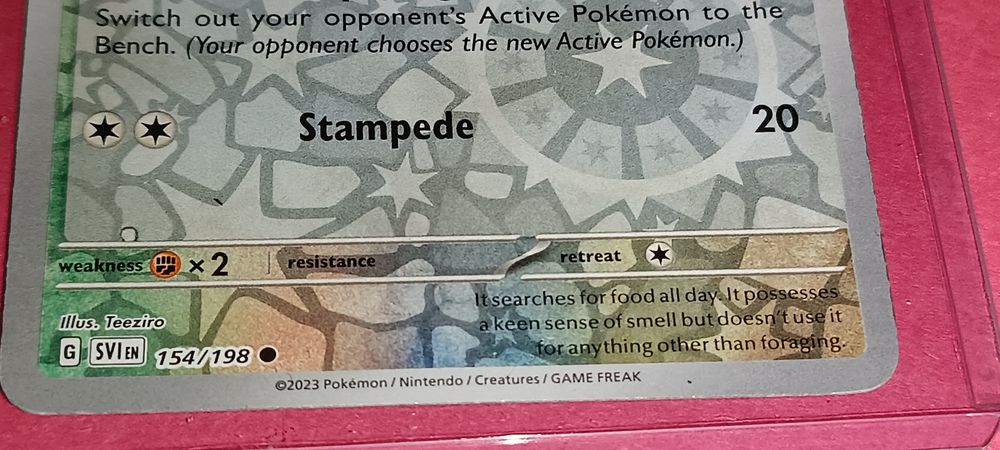 Carta rara Pokémon 8 Lechonk 154/198  Scarlet & Violet: Base Set