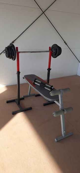 Zestaw Sztanga, Ławka, Stojaki, Hantle Ciężary