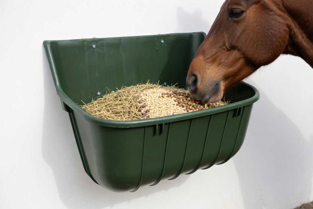 Karmidło, żłób, koryto, poidło prostokątne, oliwkowy, 15 l, Kerbl