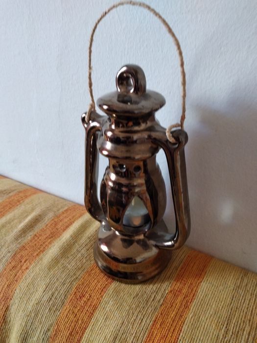 Candeia de cerâmica vidrada