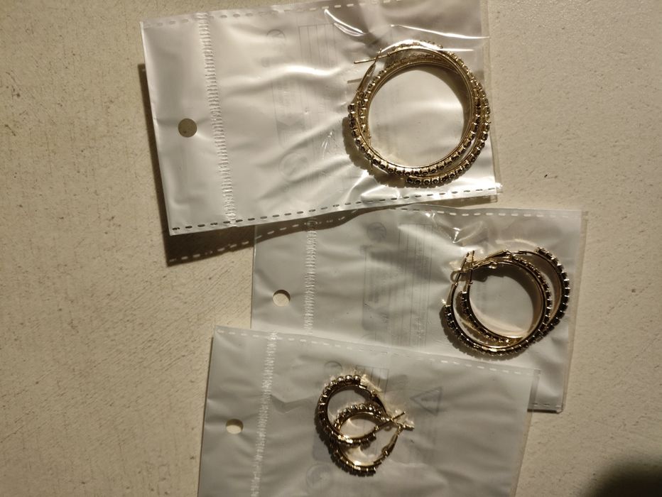 Modne kolczyki - 3 pary