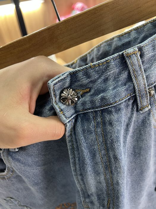 Джинси Chrome Hearts Limited Cross Logo Blue