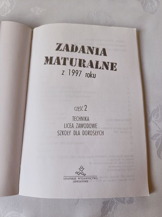 Zadania maturalne z matematyki, część 1 i 2, jak nowe