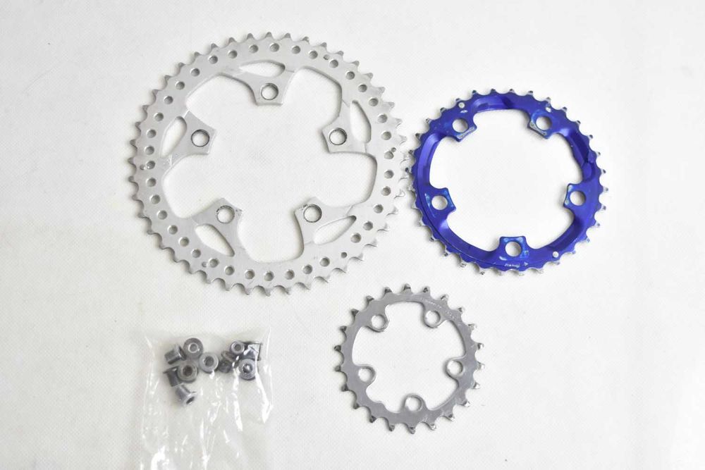 retro zębatki SUGINO / SHIMANO pod bcd 94 ! komplet 44/32/22 ! + śruby !