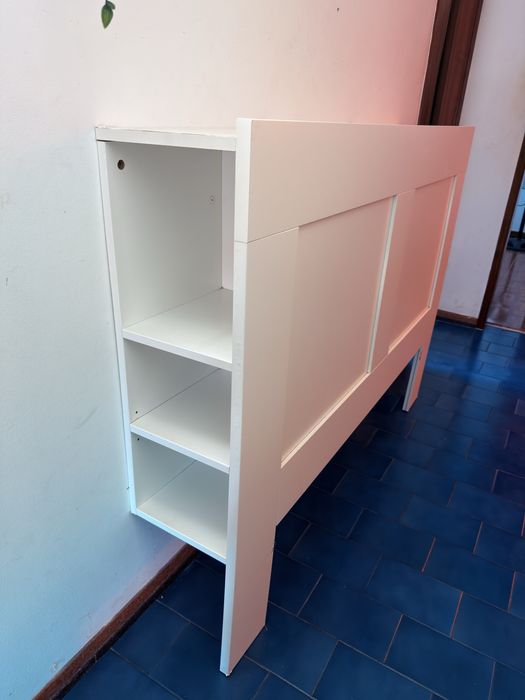 Cabeceira de Cama IKEA BRIMNES com Arrumação (160 cm) - Branco
