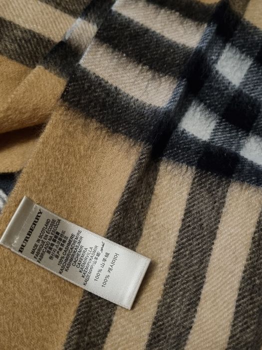 Nowy kaszmirowy szal Burberry 33x180 cm