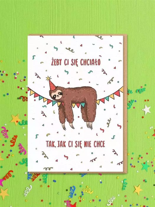 Karnet Urodziny - żeby Ci się chciało... Nadwyraz.com