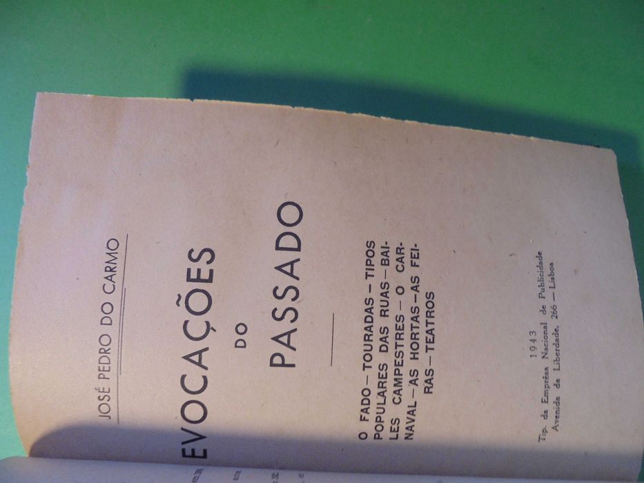 Carmo (José Pedro do);Evocações do Passado