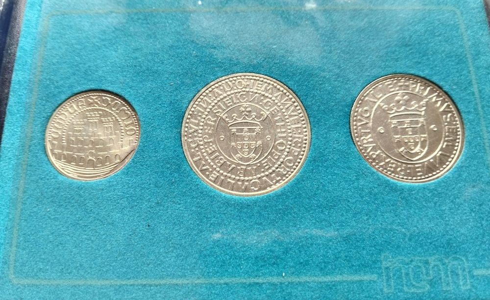 Carteira BNC 3 Moedas Prata 1983 Arte Ciência Tecnologia Estado Nova