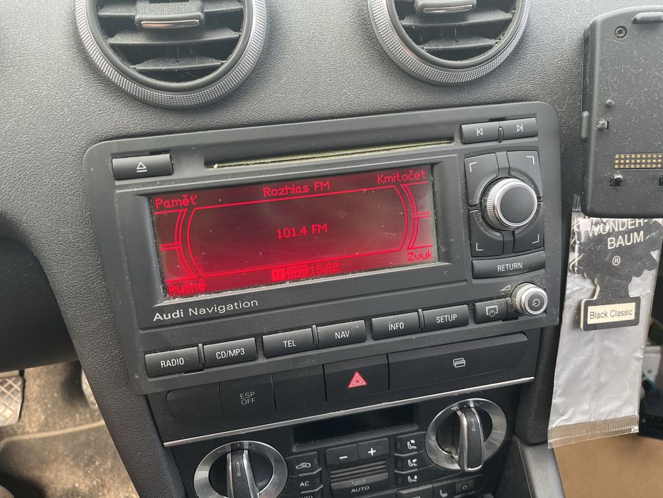 AUDI A3 8P S3 03-12 LIFT radio oryginalne BNS 2DIN chrom nawigacja
