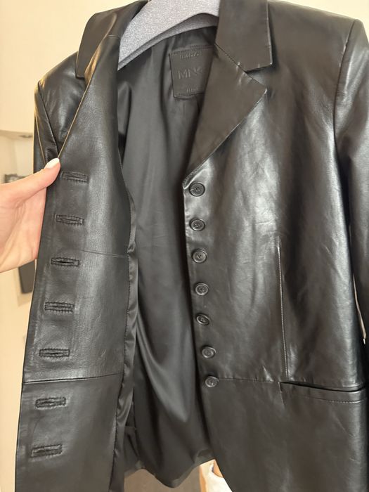 Шкіряний жакет Mango Selection