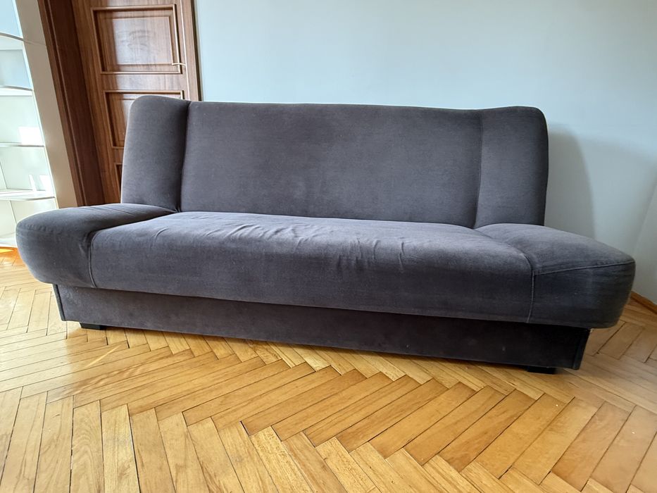 Sprzedam sprawną kanapę ciemny grafit