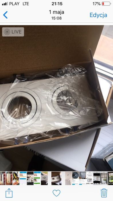 Oprawka podwójna biała aluminium GU10 MR16