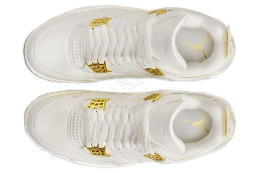 Nike AIR JORDAN 4 White & Gold – Buty | AQ9129–170
