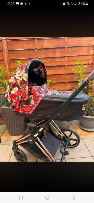 Wózek Cybex 4.0 2w1 bardzo zadbany. SPRING BLOSSOM DARK