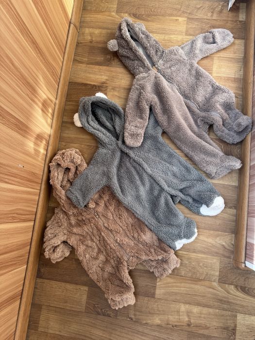 Дитячий комбінезон теплий чоловічок теплий плюшевий 56 62 розмір