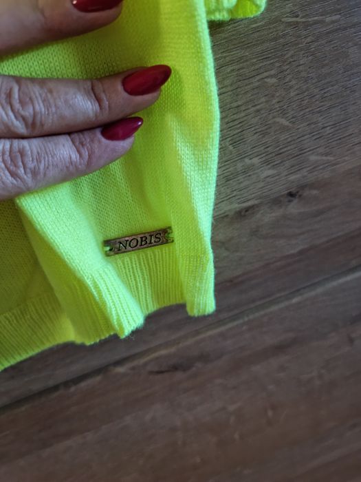 Sweter neon żółty nietoperz xxl xl uniwersalny