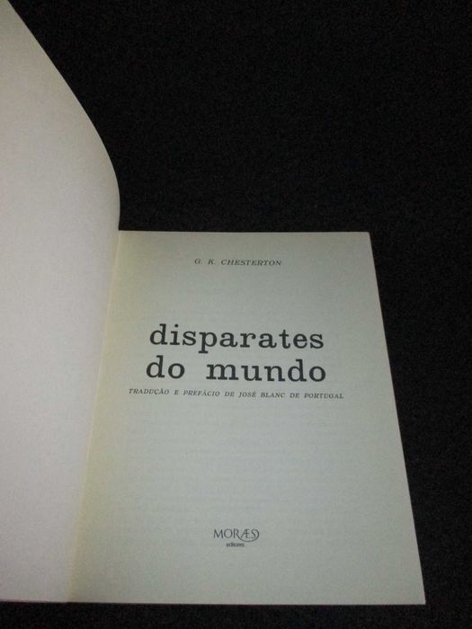 Livro Disparates do Mundo G. K. Chesterton