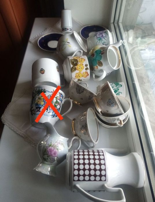 Заварники, чашки  фарфор