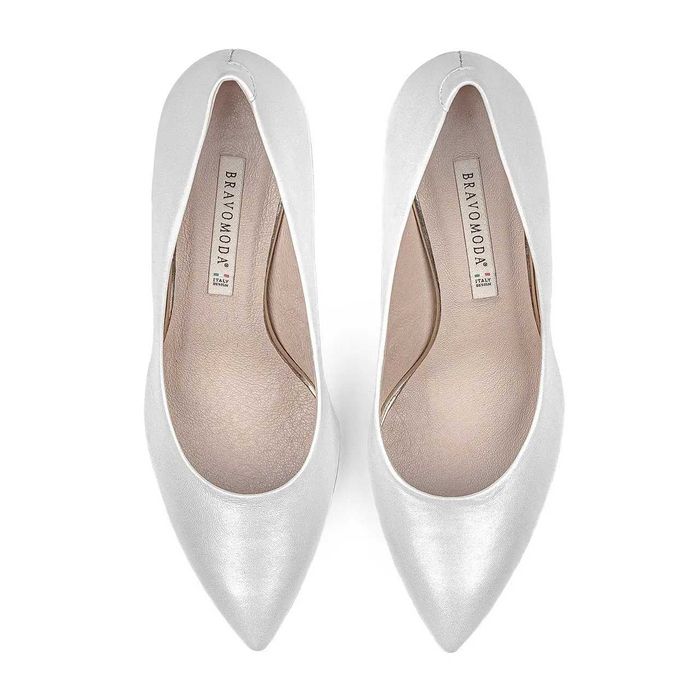 Buty ślubne BRAVOMODA model 1454 Biała perła - NOWE
