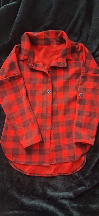 Koszula w kratę z jednorożcem