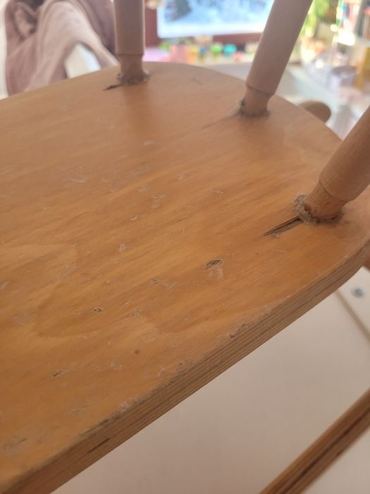 Konik drewniany na biegunach retro