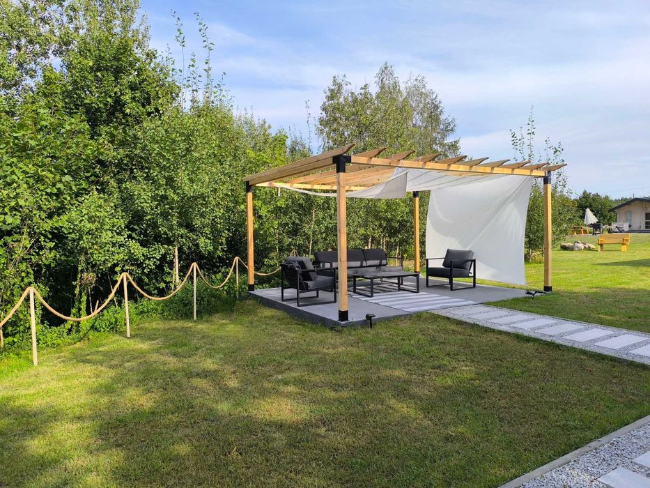 Domki letniskowe z sauną i balią, wieś na Mazowszu 100 km od Warszawy