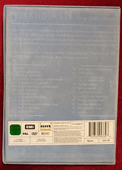 Duran Duran "Sing Blue Silver" DVD RARO