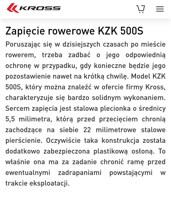 Zapięcie kross KZK500S