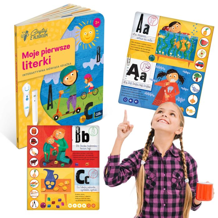 Czytaj z Albikiem Moje Pierwsze Literki Interaktywna Książka 3+