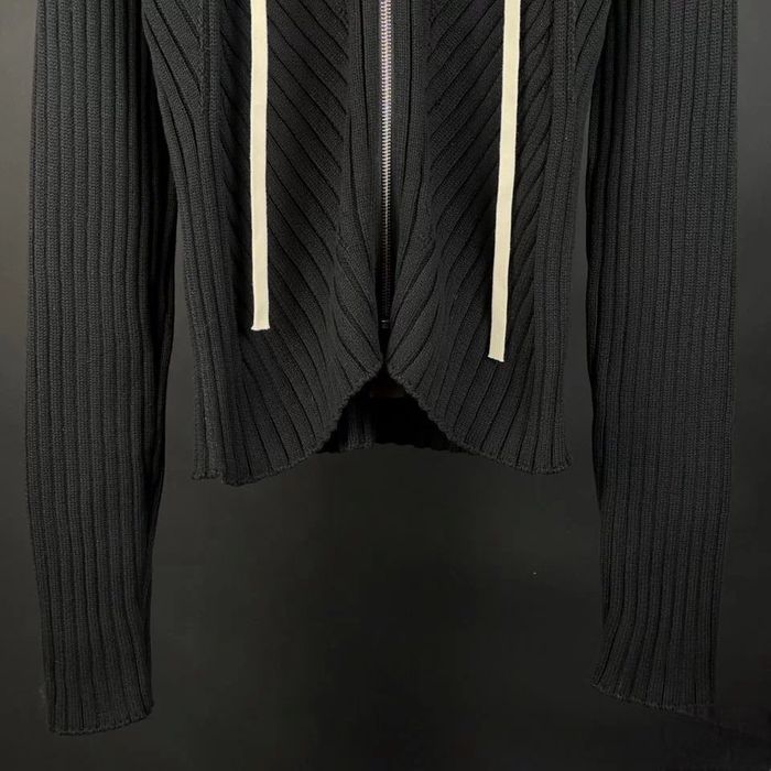 Зип худи Rick Owens SS25 ribbed cotton | opium