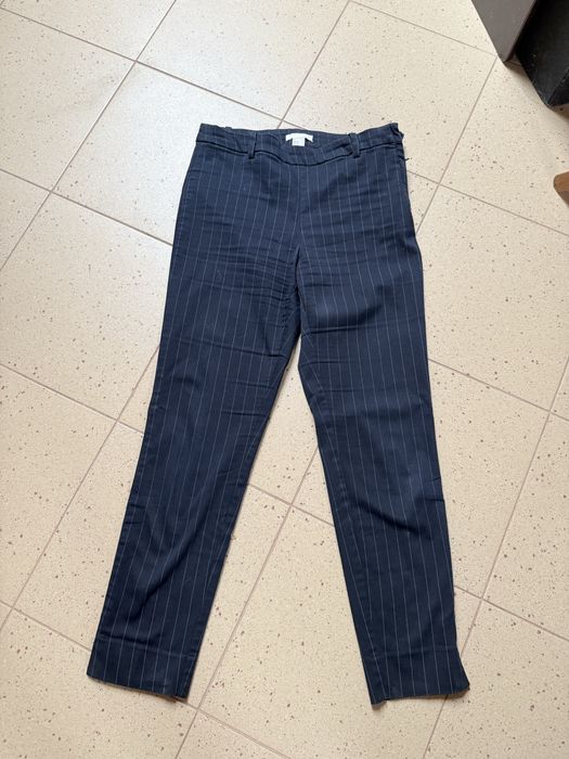 H&M eleganckie garniturowe spodnie w prążek r.S