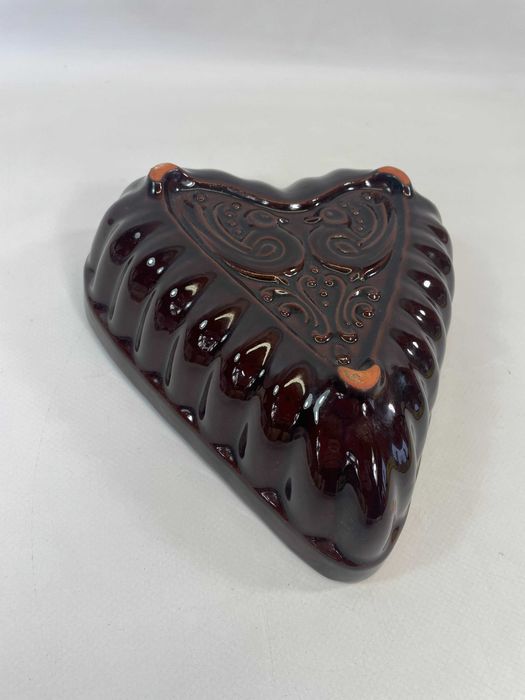 Foremka ceramiczna w kształcie serca lata 60-te