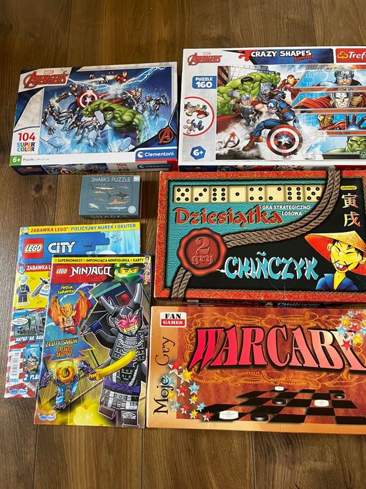 Zestaw dla chłopca puzzle i gry 6+